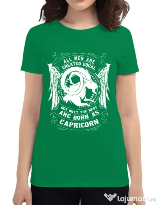 Tricou ADLER dama The best men are born as Capricorn Verde mediu