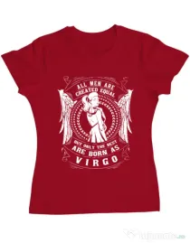 Tricou ADLER dama The best men are born as Virgo Rosu