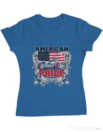 Tricou ADLER dama American pride Albastru azuriu