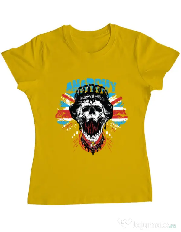Tricou ADLER dama Anarchy queen Galben