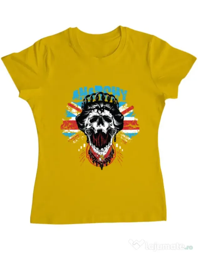 Tricou ADLER dama Anarchy queen Galben