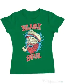 Tricou ADLER dama Black soul Verde mediu