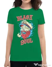 Tricou ADLER dama Black soul Verde mediu 