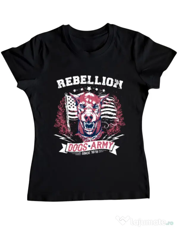 Tricou ADLER dama Rebellion Negru