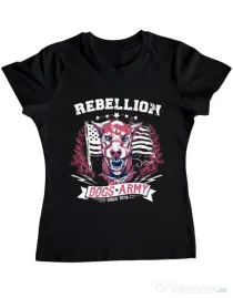 Tricou ADLER dama Rebellion Negru