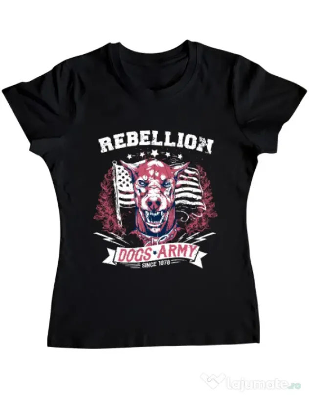 Tricou ADLER dama Rebellion Negru