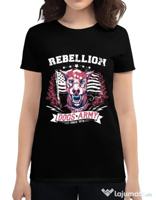 Tricou ADLER dama Rebellion Negru