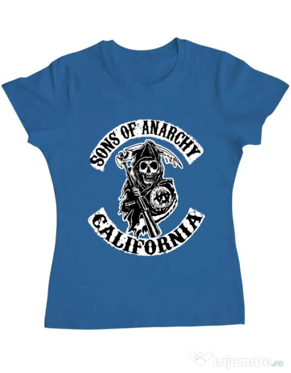 Tricou ADLER dama Sons of anarchy Albastru azuriu