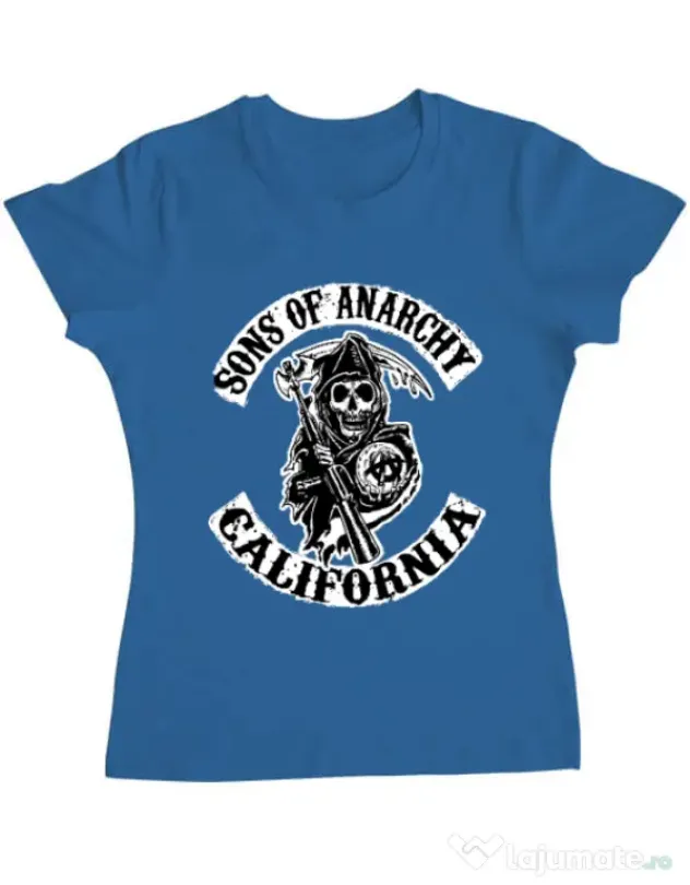 Tricou ADLER dama Sons of anarchy Albastru azuriu