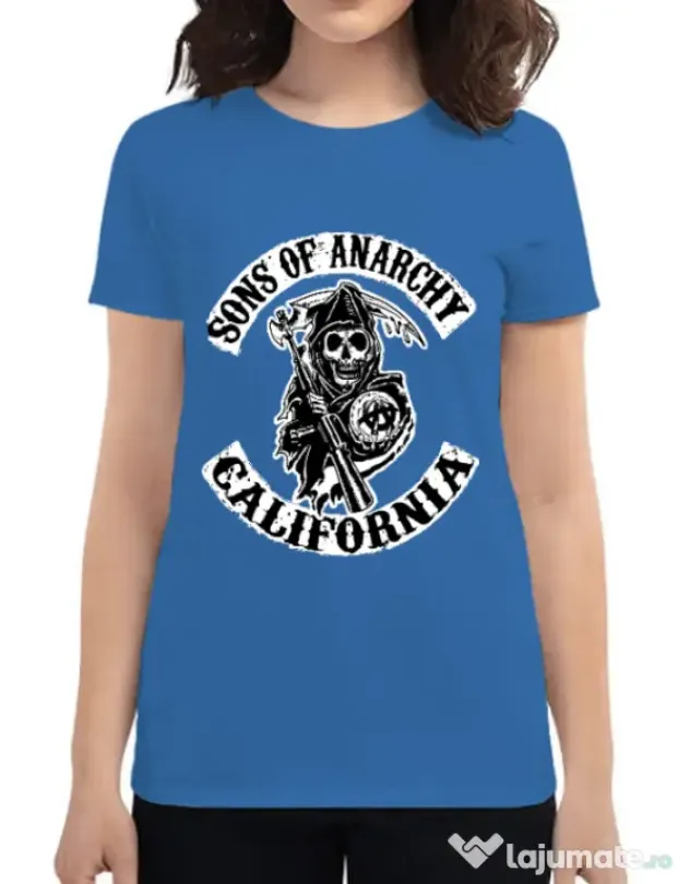 Tricou ADLER dama Sons of anarchy Albastru azuriu