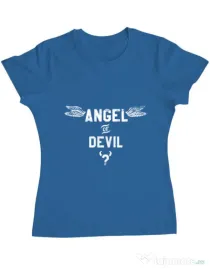 Tricou ADLER dama Angel or devil Albastru azuriu