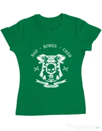 Tricou ADLER dama Bad bones crew crest Verde mediu