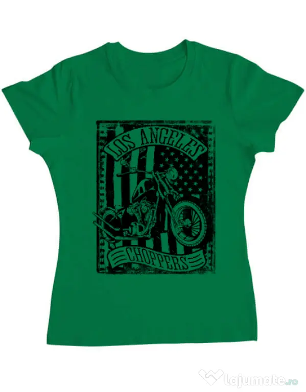 Tricou ADLER dama Flag and bike Verde mediu