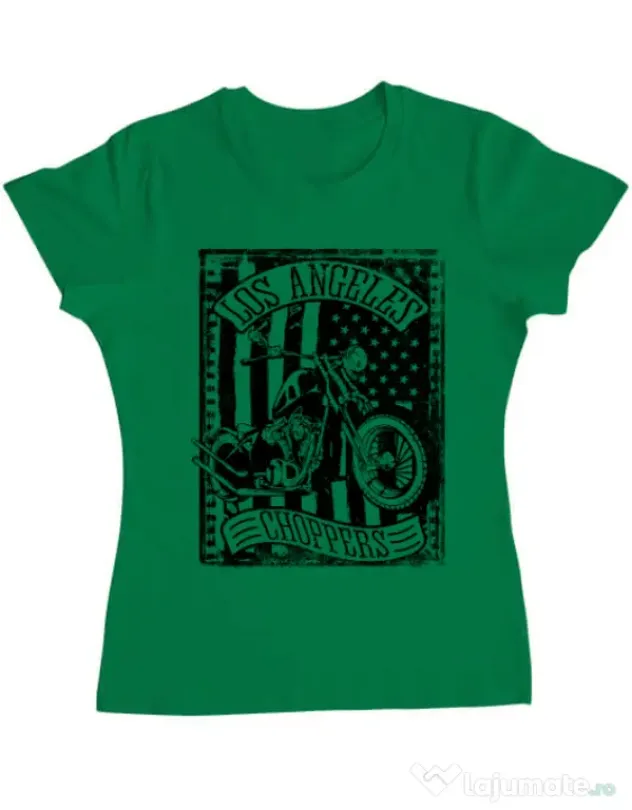 Tricou ADLER dama Flag and bike Verde mediu