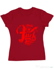 Tricou ADLER dama Fuck yeah Rosu