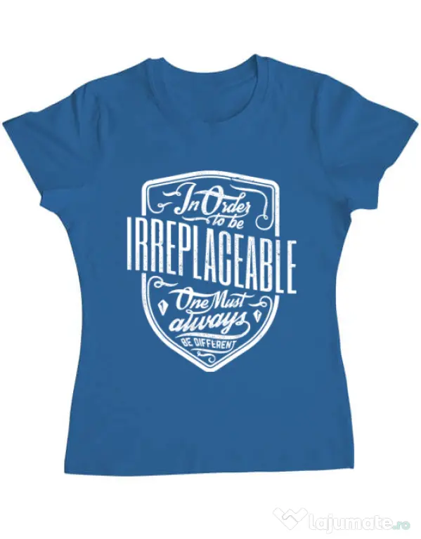 Tricou ADLER dama Irreplaceable Albastru azuriu