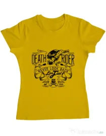 Tricou ADLER dama Never look back Galben