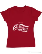 Tricou ADLER dama Powered by caffeine Rosu