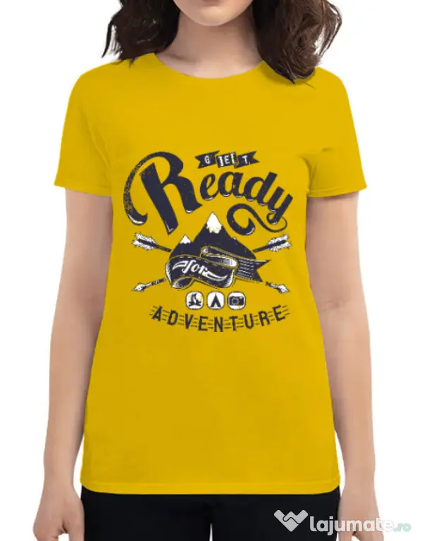Tricou ADLER dama Ready for adventure Galben