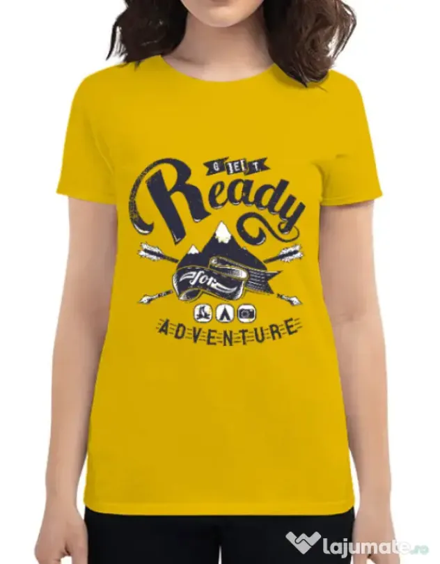 Tricou ADLER dama Ready for adventure Galben