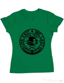 Tricou ADLER dama Road rash Verde mediu
