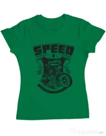 Tricou ADLER dama Speed and power Verde mediu