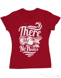 Tricou ADLER dama There are no rules Rosu