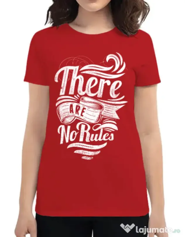 Tricou ADLER dama There are no rules Rosu