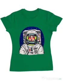Tricou ADLER dama I need some space Verde mediu