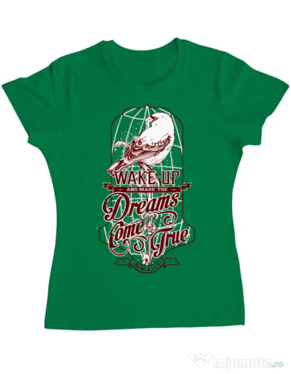 Tricou ADLER dama Wake up Verde mediu