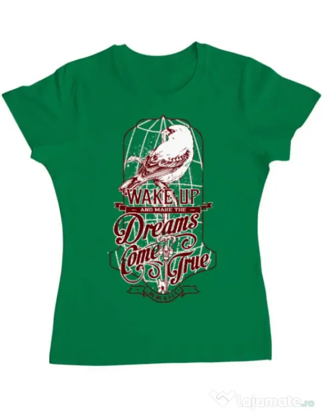 Tricou ADLER dama Wake up Verde mediu