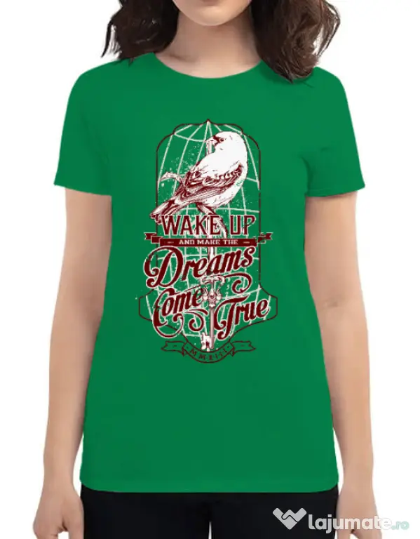 Tricou ADLER dama Wake up Verde mediu