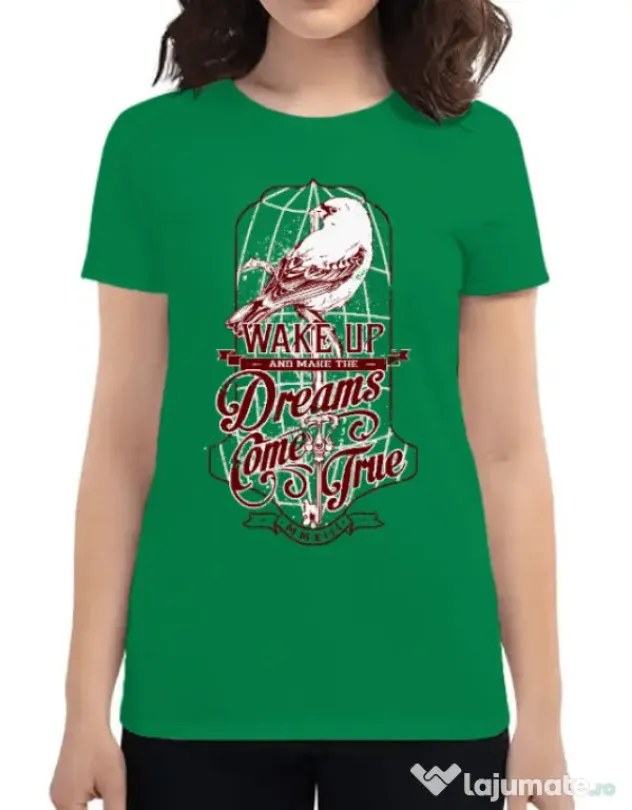 Tricou ADLER dama Wake up Verde mediu