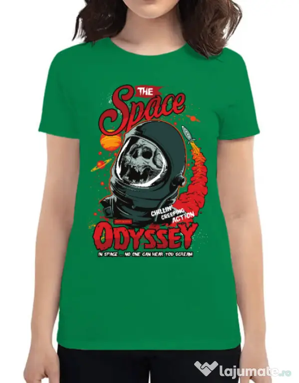 Tricou ADLER dama The space odyssey Verde mediu