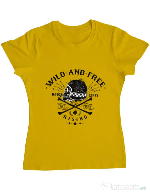 Tricou ADLER dama Wild and free Galben