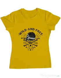 Tricou ADLER dama Wild and free Galben