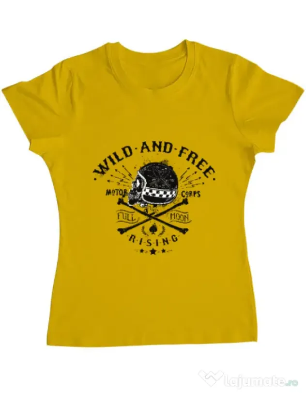 Tricou ADLER dama Wild and free Galben