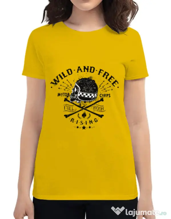 Tricou ADLER dama Wild and free Galben