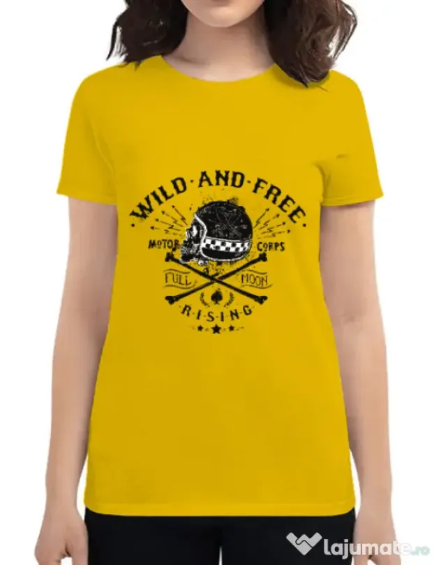Tricou ADLER dama Wild and free Galben