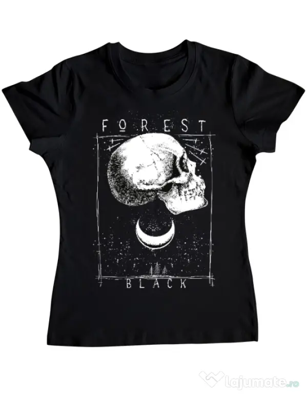 Tricou ADLER dama Forest Black Negru