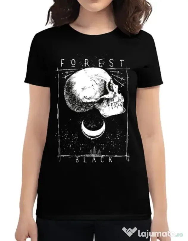 Tricou ADLER dama Forest Black Negru