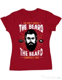 Tricou ADLER dama The beard choice Rosu