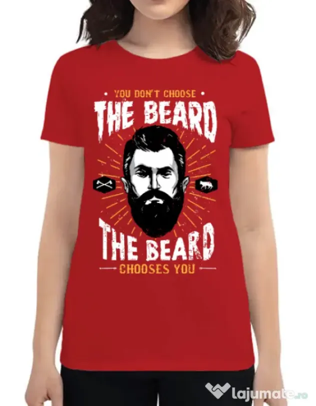 Tricou ADLER dama The beard choice Rosu
