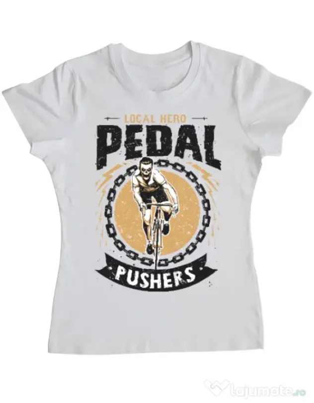 Tricou ADLER dama Pedal pushers Alb