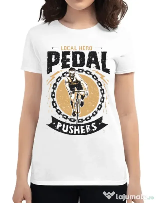 Tricou ADLER dama Pedal pushers Alb