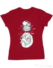 Tricou ADLER dama Flames Rosu