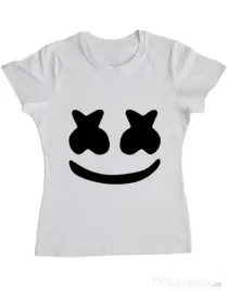 Tricou ADLER dama Marshmello Alb