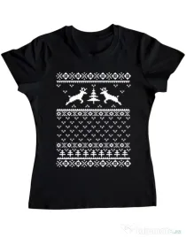 Tricou ADLER dama Ugly sweater Negru