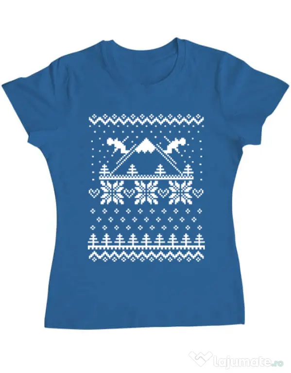 Tricou ADLER dama Ski time Albastru azuriu