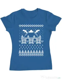 Tricou ADLER dama Ski time Albastru azuriu